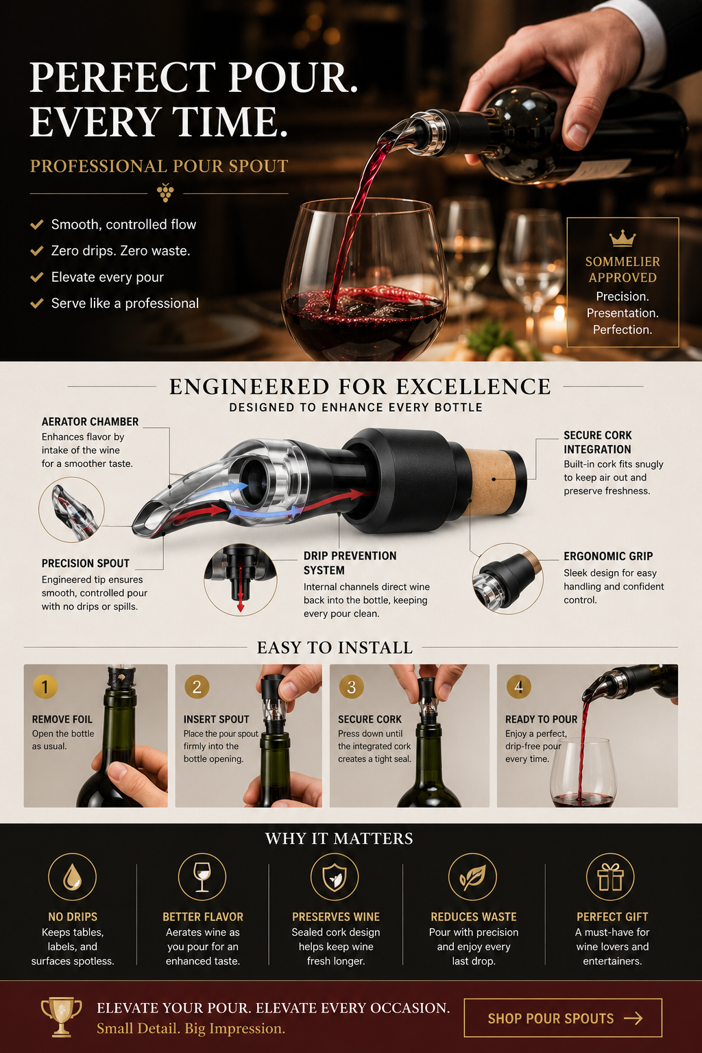 Pour Spouts & Aerators: Professional Wine Service Starts With the Right Tools