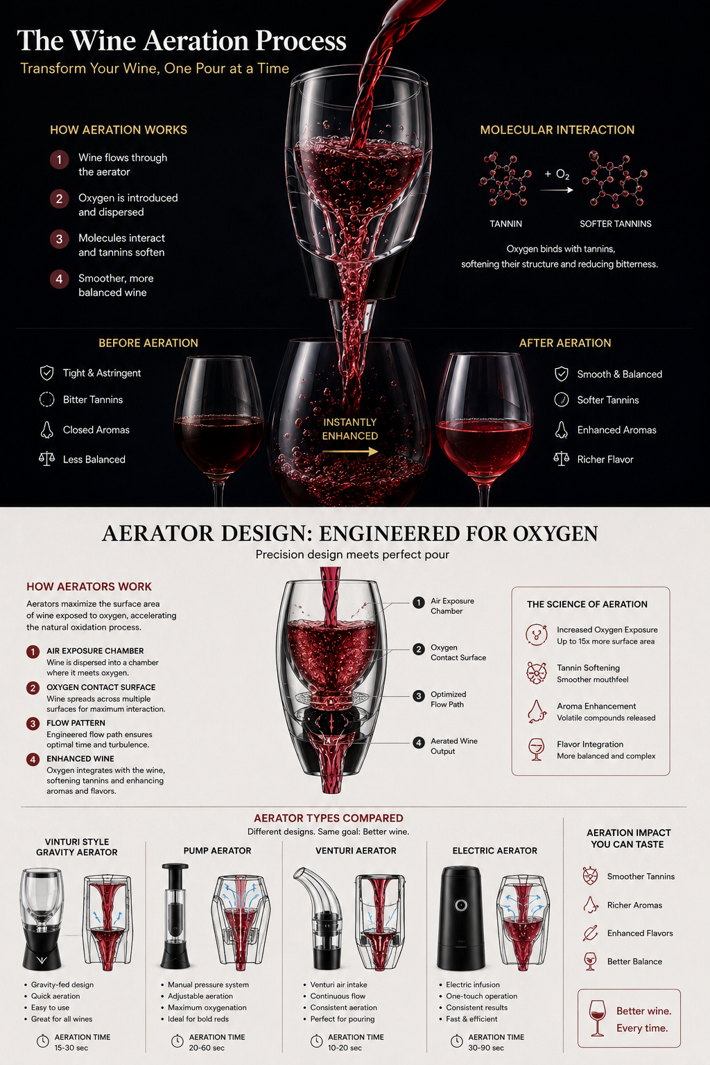 Wine Aerators Explained: Science Behind Improving Wine Instantly