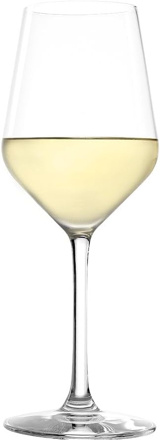 Stölzle Lausitz White Wine Glasses Revolution 6-Piece Set 12 1/4 oz – Wine Glasses Ideal for Heavy White Wines & Medium-Bodied Reds – Elegant White Wine Goblet – Dishwasher Safe & Made in Germany