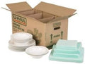 U-Haul Dish Packing Kit – For Dishes and Glassware – Includes 1 Box, 1 Cell Divider Unit, and 32 Assorted Foam Pouches (Value Pack of 3)