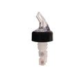 P44-TG-PLPR125C, Liquor Pourer 1-1/4 oz with Black Collar, Clear SAN Plastic Measured Pour Spout for Standard 750ml Bottles, Portion Control Bar Pourers, Pack of 12