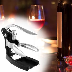 QWORK Wine Opener Set, 6-Piece with Corkscrew, Foil Cutter, Stopper, Aerator, Elegant Gift Box, Ideal Gift, Suitable for All, Effortless Handling,