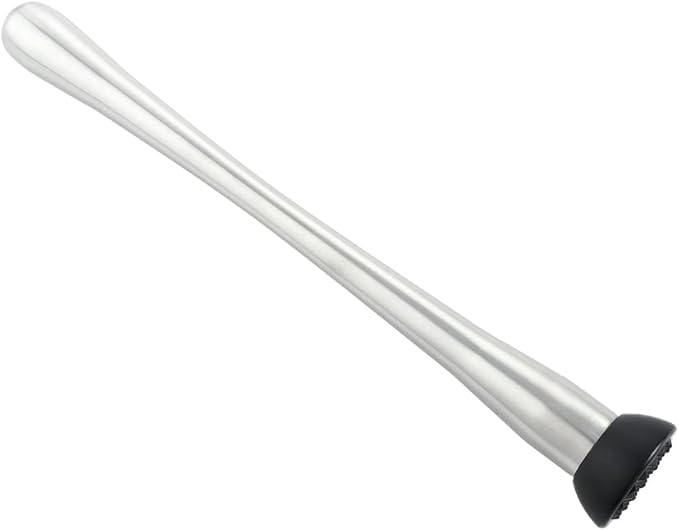 Vctitil Stainless Steel Cocktail Muddler and Mixing Spoon,Home Long Stainless Steel Masher,DIY Drink Wine Juice Barware Mixer Tool(11.5inch)