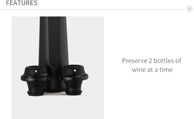 Red wine vacuum preservation pump set (including 4 wine stoppers with date plates) - pump stopper separation design, efficient oxygen pumping, food grade material, essential for wine preservation
