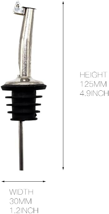 12 Pack Stainless Steel Liquor Bottle Pour Spout Tapered Spout (Flip Cap), Speed Pourer for Alcohol, Olive Oil, Wine, Vinegar and Liquid, Suitable for 3/4 inch Bottle Mouth