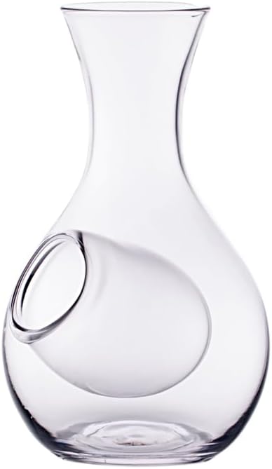 Urban Tokyo Japanese Cold Sake Wine Glass Decanter 12 fl oz Sake Bottle with Ice Cavity Pocket For Home or Restaurant Use (Clear Pocket Cavity)