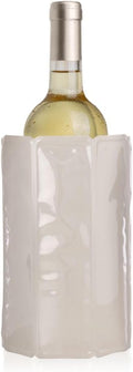 Vacu Vin Wine Cooler Sleeve – Flexible Rapid Wine Bottle Chiller – Reusable Ice Pack Sleeve – Elegant & Portable – Fits 750ml Bottles – Keeps Wine Cold in Minutes Fast, Elegant – Sand