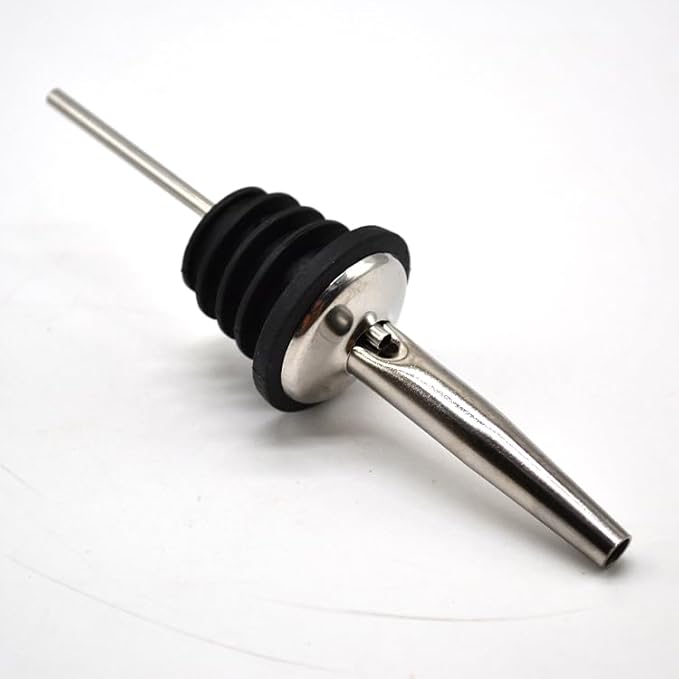 12 Pack Stainless Steel Liquor Bottle Pour Spout Tapered Spout (Free Flow), Speed Pourer for Alcohol, Olive Oil, Wine, Vinegar and Liquid, Suitable for 3/4 inch Bottle Mouth