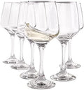 Vikko Wine Glasses, 9.5 Ounce White Red Wine Glasses Set of 6, Lead-Free Premium Crystal Clear Glass, Elegant Style Long Stem Wine Glasses, Great Wedding, Houswarming, Holiday Gift