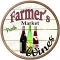 Farmers Market Wines Novelty Circular Coasters Set of 4