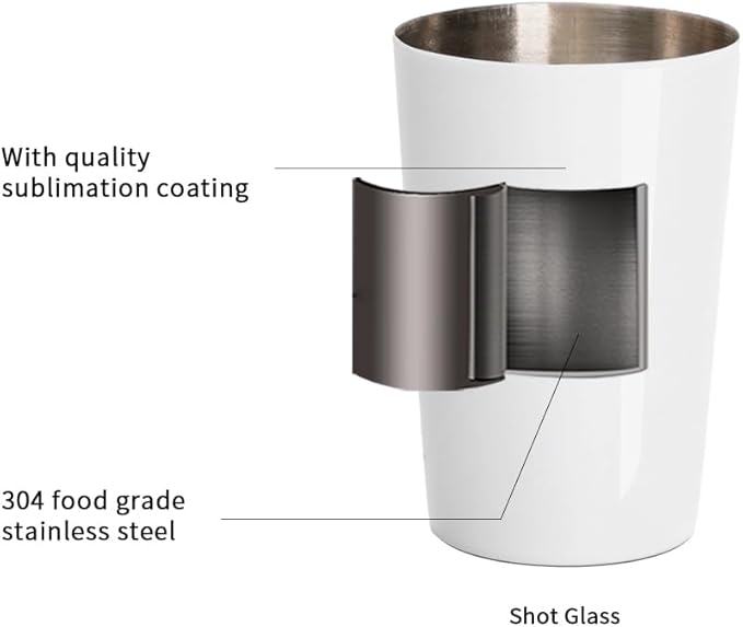 PYD Life 12 Pack 2 OZ Sublimation Shot Mugs Tumblers Blanks Bulk White Mini Wine Tumbler Stainless Steel Tumblers Cups without Lid and Straw for Sublimation Oven Printing