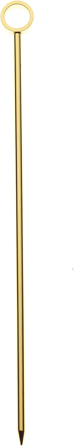 Barfly Cocktail Picks, Circle, Gold Plated, Set 12, 4.5"