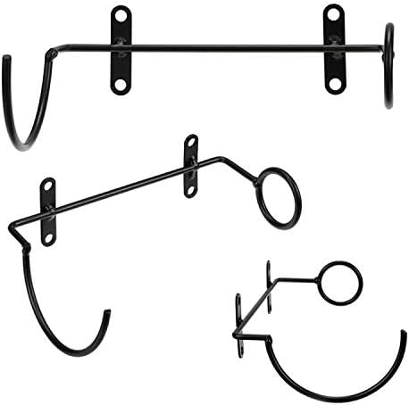 Hipiwe Set of 6 Wall Mounted Wine Rack Holders - Metal Wine Bottle Display Holder with Hardware, Wall Hanging Red Wine Bottle Organizer Racks for Storage Beverages/Liquor Bottle