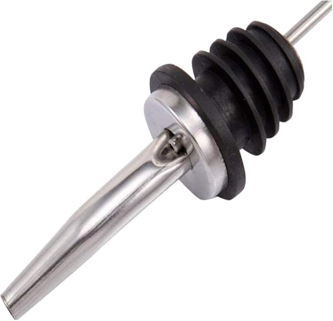 Soro Essentials- Set of 12 Stainless Steel Tapered Liquor Bottle Pourer- Medium Flow Bottle Pourers for Alcohol Bar Pour Spouts for Liquor Bottles Bartender Accessories