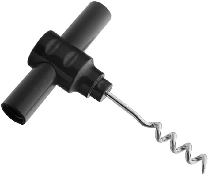 Soro Essentials- Compact Corkscrew with Cover Carbon Steel Black Color- Corkscrew Wine Bottle Opener Multifunctional Bottles Opener Manual Wine Bottle Opener for Servers Bartenders Waiter
