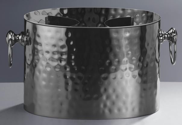 Handcrafted Artisan 2 Bottle Champagne Wine Chiller (Burnished Stainless)