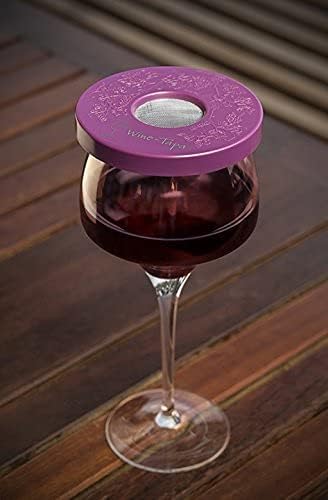 Drinking Glass Covers- Keep Bugs Away from Wine Glasses Outdoors - Use as Cover for Coffee Mugs, Soda Cans, and Drinking Glasses, Set of 4 No Spill Drink Covers (Kissable)