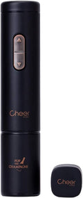 Cheer Moda Wine Opener,Electric Bottle Opener Corkscrew,Wine with Foil Cutter, 4AA Battery Powered Cordless Not Include-Best Gift for Lover (Champagne Gift, Black)