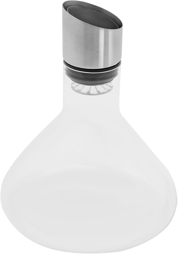 Wine Decanter,Red Wine Carafe with Built-in-Aerator, Wine Aerator, Wine Gifts for Christmas, Stainless Steel Pourer Lid, Filter, 100% Hand Blown Crystal Glass, 1500ml/50.73Oz