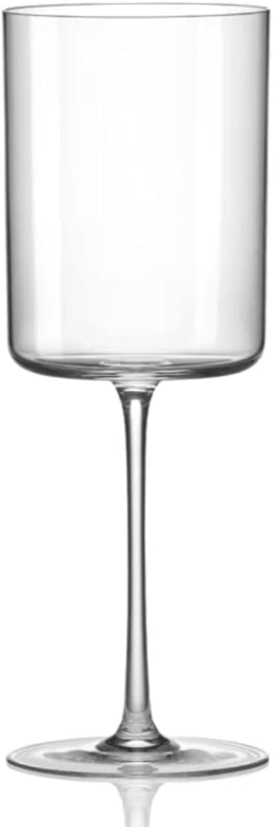 LEMONSODA Luxury Wine Glasses - Elegant Crystal Straight Edge Design - Enjoy Red or White Wine + Cocktails - 450ml (15oz) Lead-Free - Beautiful Housewarming Gift - Elegant Gift for Women (Set of 4)
