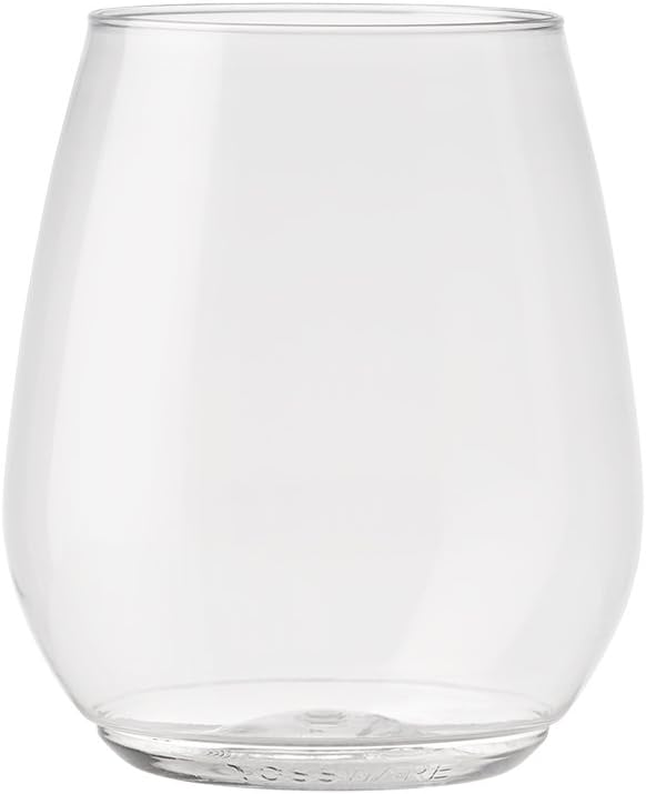 TOSSWARE POP 18oz Vino XL SET OF 48, Premium Quality, Recyclable, Unbreakable & Crystal Clear Plastic Wine Glasses, 48 Count (Pack of 1)