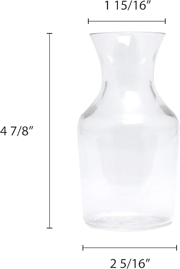 TrueCraftware- 9 oz Wine Decanter Polycarbonate Clear Color Set of 2- Table Service Wine Carafe Small Decanter Wine Aerator Wine Decanter Carafe for Wine Dinner Parties Tastings Bars Restaurants