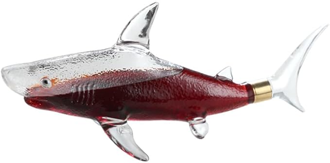 Wine Decanters 1000ml Sharks Whiskey Decanter Glass Wine bottle Liquor Decanter For Whiskey, Scotch, Bourbon Vodka (Wine Decanter)