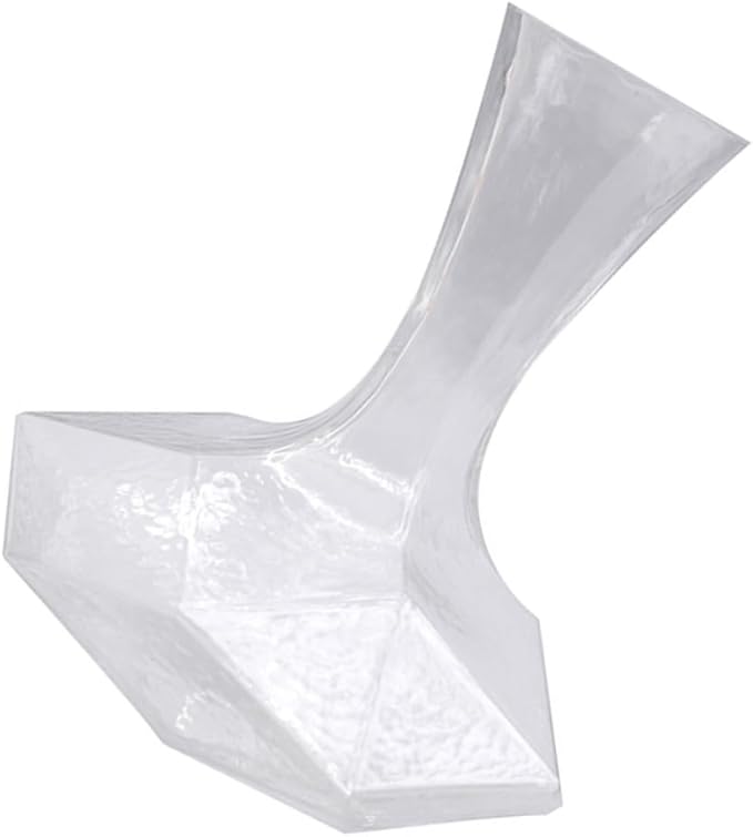MAGICLULU Creative Glass Wine Decanter Handheld Large Geometric Diamond Design Quick Aerator Suitable for Home Dining and Restaurant Use