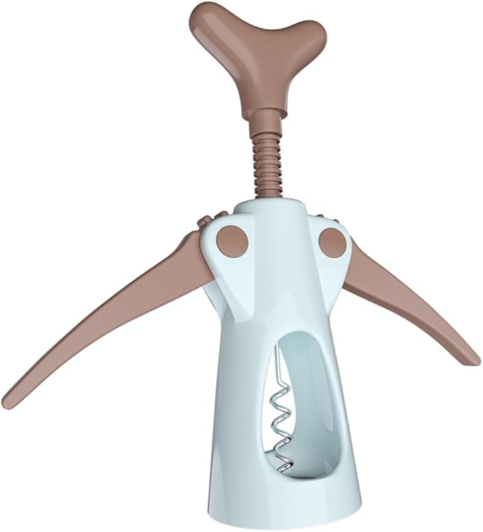 Amosfun Wine Bottle Wing Corkscrew Stainless Steel Corkscrew Foil Cutter Easy to Use Wine Opener for Home and Restaurant