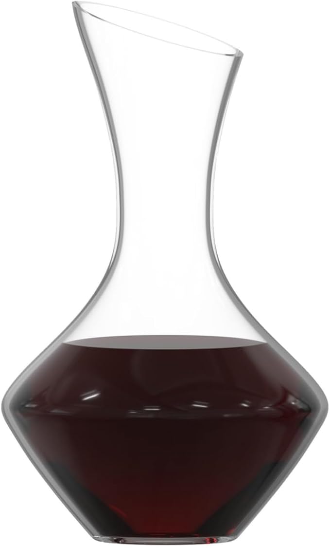 NEW PACIFIC YOUYAH Wine Decanter, Red Wine Carafe 100% Hand Blown Lead-free Crystal Glass, Elegant Design Wine Decanter, Wine Accessories, Idea Wine Gift for Wine Lovers, Transparent