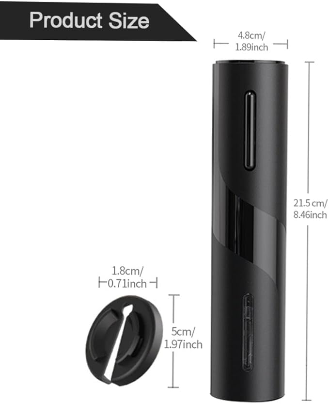 Battery Operated Wine Bottle Openers, Electric Wine Opener with Foil Cutter, One-click Button Reusable Automatic Wine Corkscrew Remover for Wine Lovers Gift Home Kitchen Party Bar Wedding