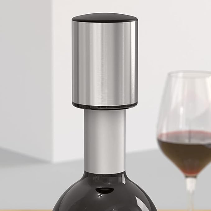 Stainless Steel Vacuum Wine Stopper, Pump Bottle Sealer for Red Wine, Keep for 7 10 Days