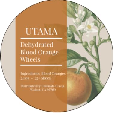 Utama Dehydrated Blood Orange Slices – 50+ Dried Citrus Wheels for Cocktails, Garnishes, Crafts, and Decorations