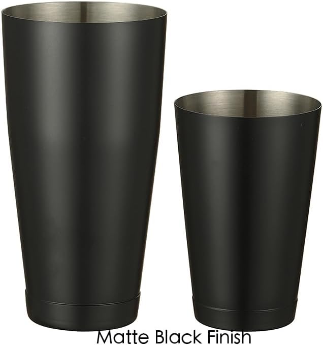 Cocktail Shaker Set - 13-Piece Bar Accessories Kit w/Weighted Boston Shaker, Strainer, Jigger, Muddler,Mixing Spoon and More - Home Bartending Tools, Accessories for Bartender, Matte Black