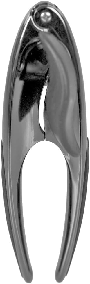 Curved Zinc Alloy Handheld Manual Can Opener with Large Easy Turn Knob by Home Basics | Non-Slip Grip Handles | Sharp Cutting Wheel | Essential Kitchen Tool