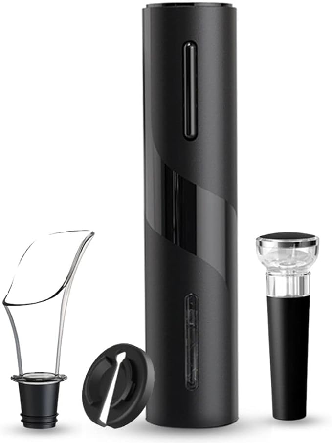 Battery Operated Wine Bottle Openers, Electric Wine Opener with Foil Cutter, One-click Button Reusable Automatic Wine Corkscrew Remover for Wine Lovers Gift Home Kitchen Party Bar Wedding