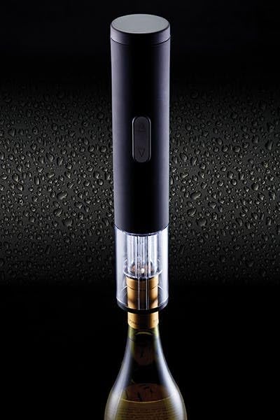 BarCraft Electric Corkscrew Wine Opener with Foil Cutter, Black, 26.5 x 4.5 cm