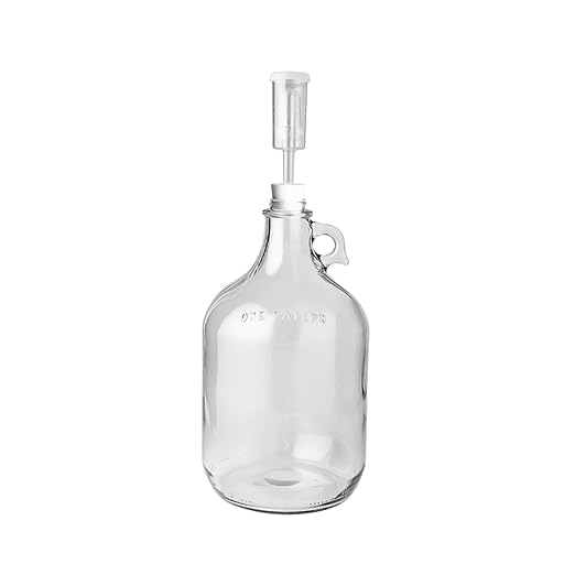 FastRack 1G Clear Glass Jugs with Polyseal Caps, #6 Rubber Bungs & Airlocks – Fermentation Jars for Home Brewing, Glass Fermenter Containers for Liquid Fermentation