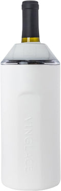 Vinglacé Wine Bottle Chiller- Portable Champagne Insulator- Stainless Steel Wine Cooler Sleeve - Keeps Wine Cold (White)