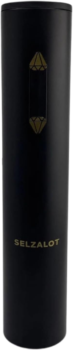 Electric Wine Opener - Compact Wine Opener, Soft Grip Battery-Operated, Fits All Cork Types - Sleek Design, Electronic Bottle Opener, Ideal for Parties & Wine Lovers, Black/Gold
