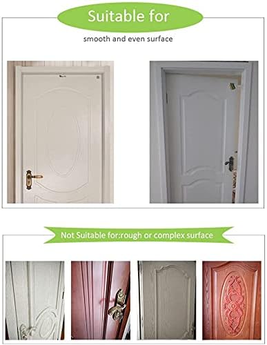 3D Door Stickers Murals - Stairs Peel and Stick Waterproof & Washable Matt Finish Modern Style White 37.4" x 84.6"
