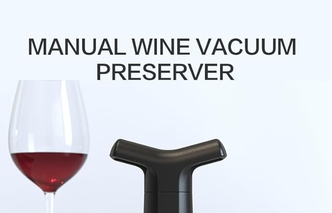 Red wine vacuum preservation pump set (including 4 wine stoppers with date plates) - pump stopper separation design, efficient oxygen pumping, food grade material, essential for wine preservation
