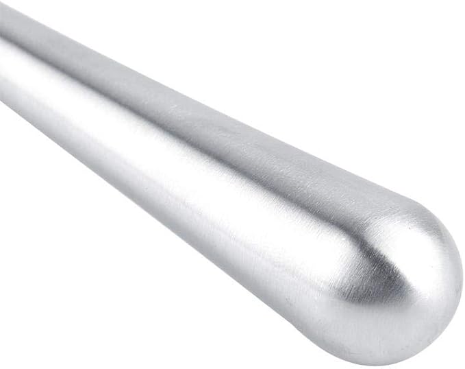 Long Handle Stainless Steel 29cm/11.42in Muddler Bar Tool Cocktail Muddler Fruit Mixer DIY Drink Wine Barware Tool, Silver