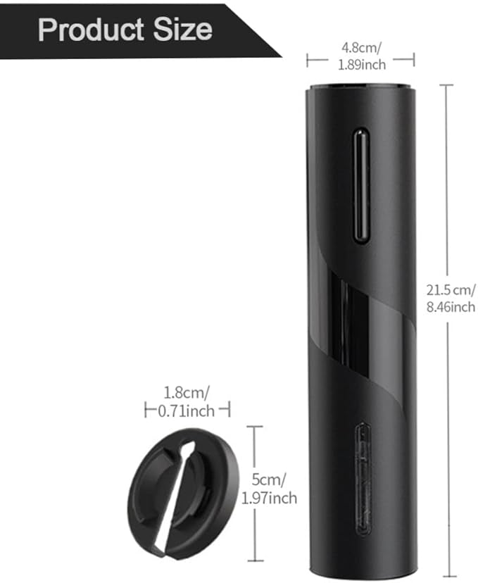 Battery Operated Wine Bottle Openers, Electric Wine Opener with Foil Cutter, One-click Button Reusable Automatic Wine Corkscrew Remover for Wine Lovers Gift Home Kitchen Party Bar Wedding