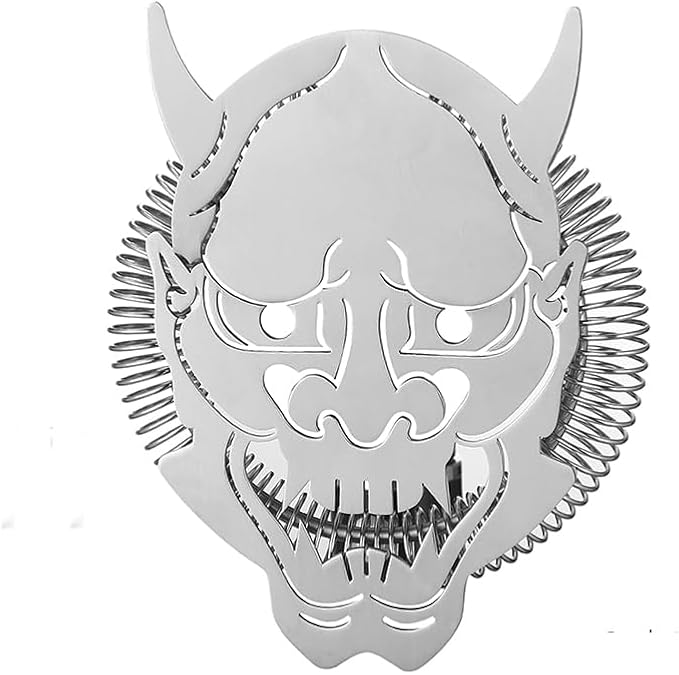 Cocktail Strainer Bar Strainer with Demon face Design Stainless Steel