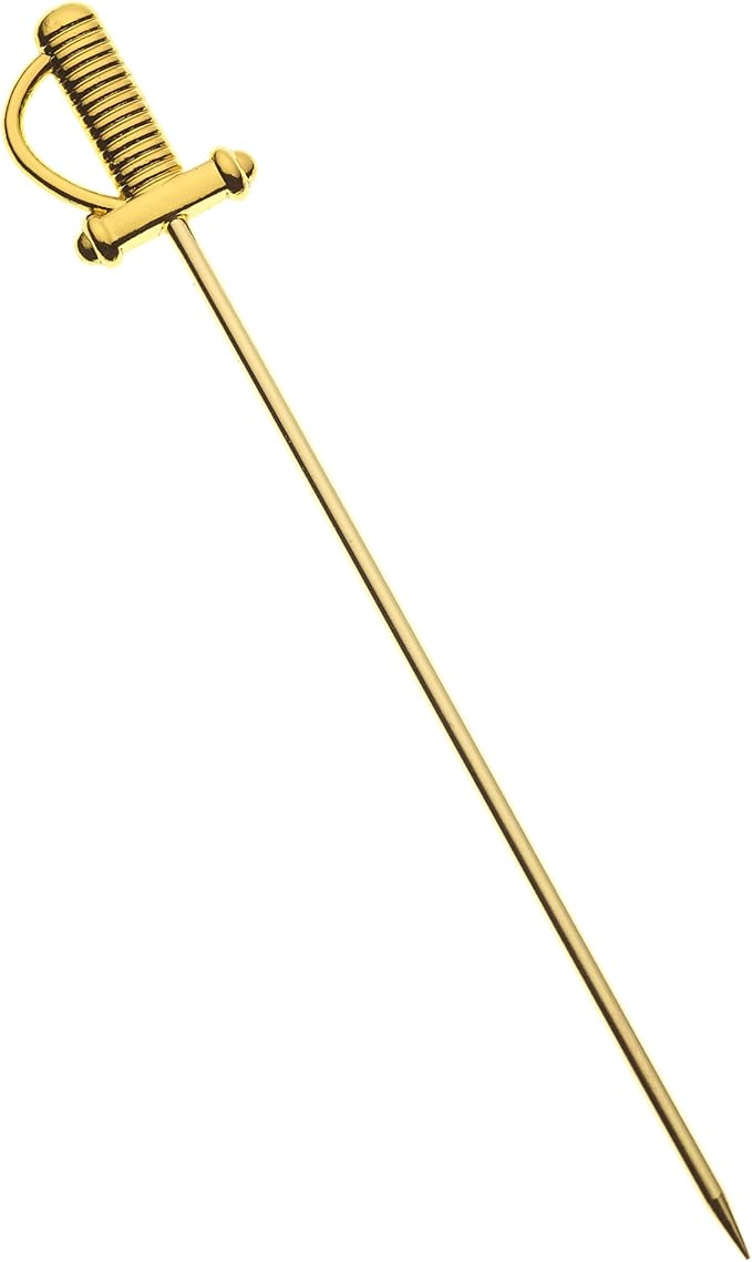 Barfly Cocktail Picks, Sword, Gold Plated, 4.5", Set of 12