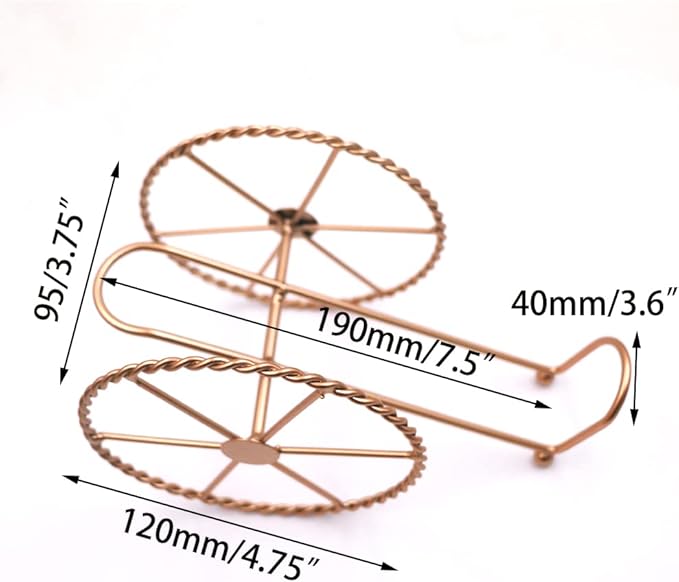 2-Piece Countertop Wine Holder - Tabletop Wine Rack (Rose Gold)