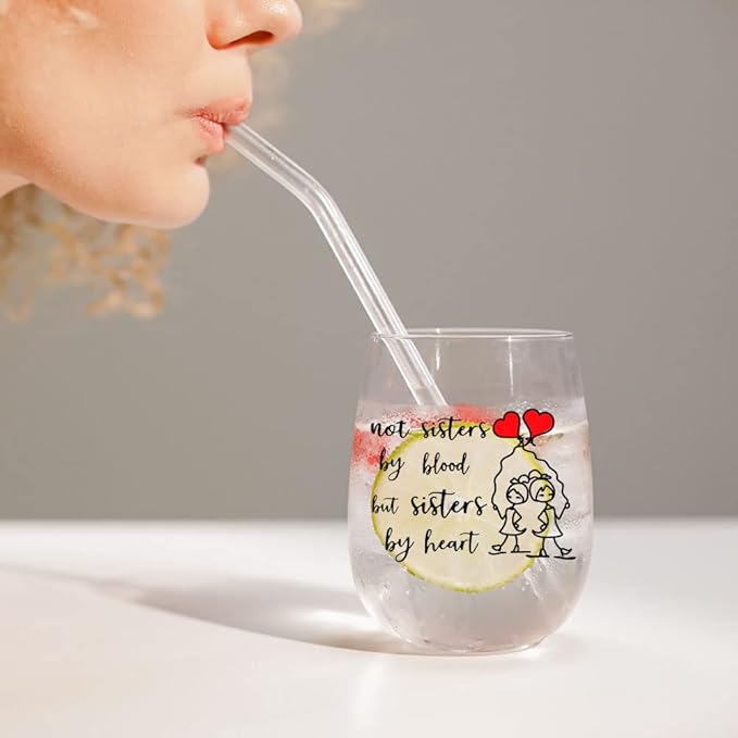 Sister Gifts from Sisters, Big Siste, Birthday Gift from Sisterr,Women,Mothers Day,Valentines Day,Christmas Gift for Best Friend,BFF,Soul Women - 15 Ounce Wine Glass