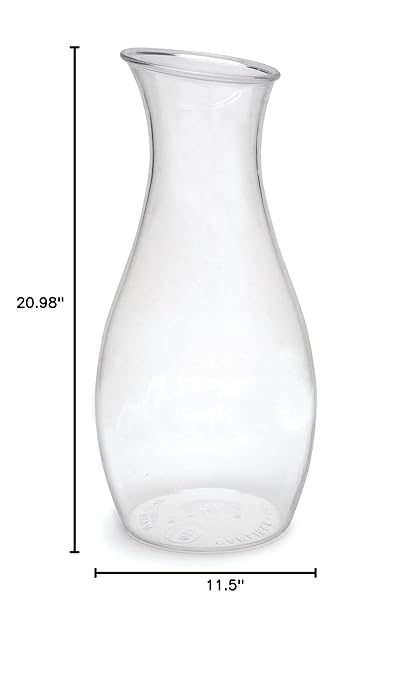 Carlisle FoodService Products 7090307 Cascata Carafe Juice Jar Beverage Decanter Only, Plastic, 1.5 L, Clear