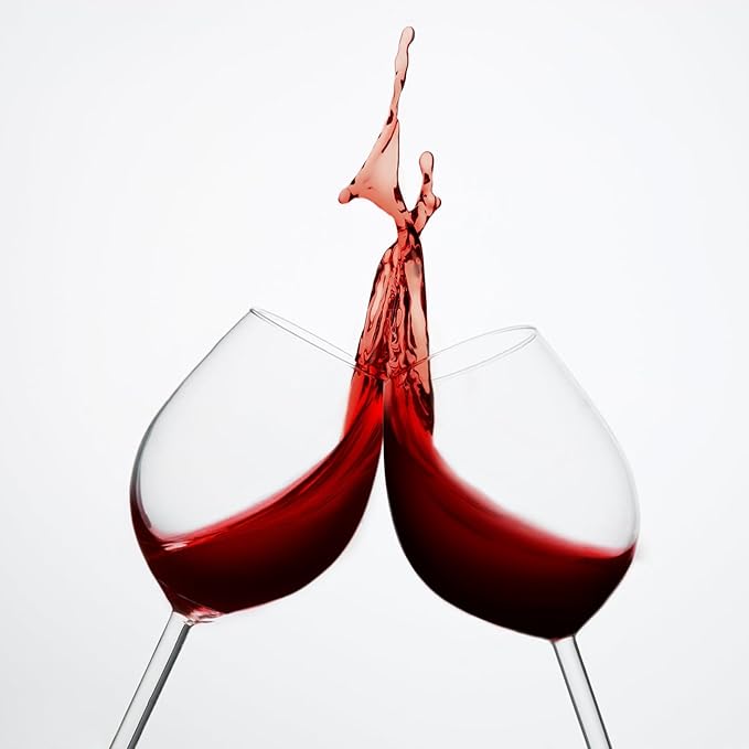 Long Stem Wine Glasses Set of 2, 10 OZ, for Red and White Wine, Perfect for Christmas and Mother's Day